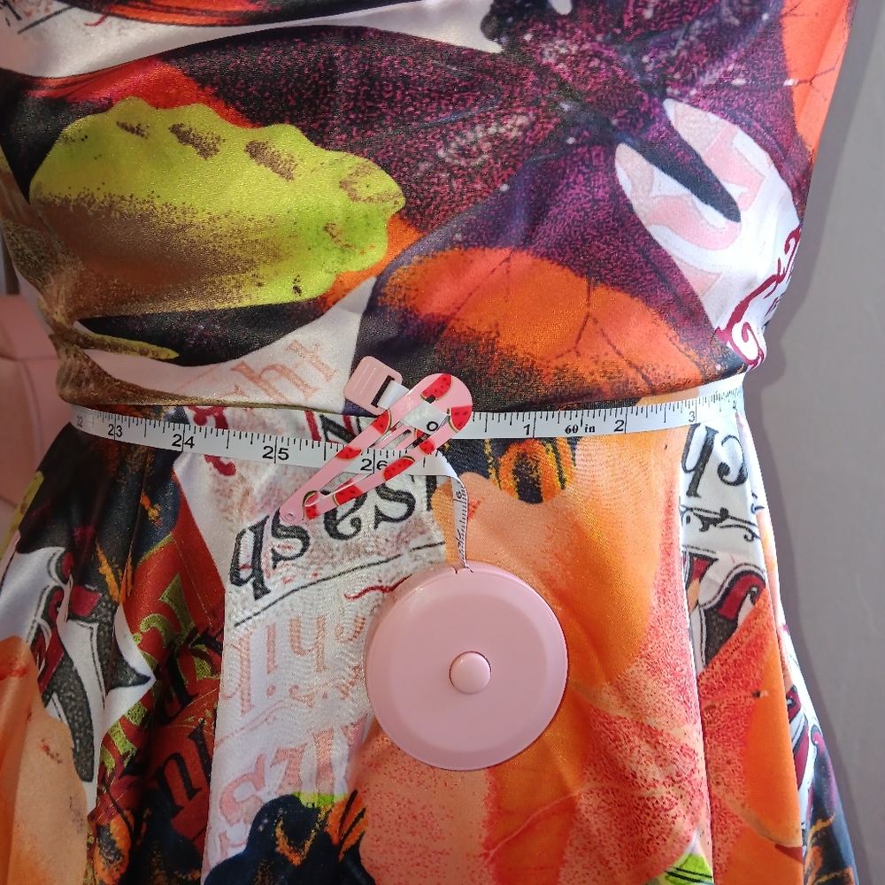 NWOT Multi color halter mini dress